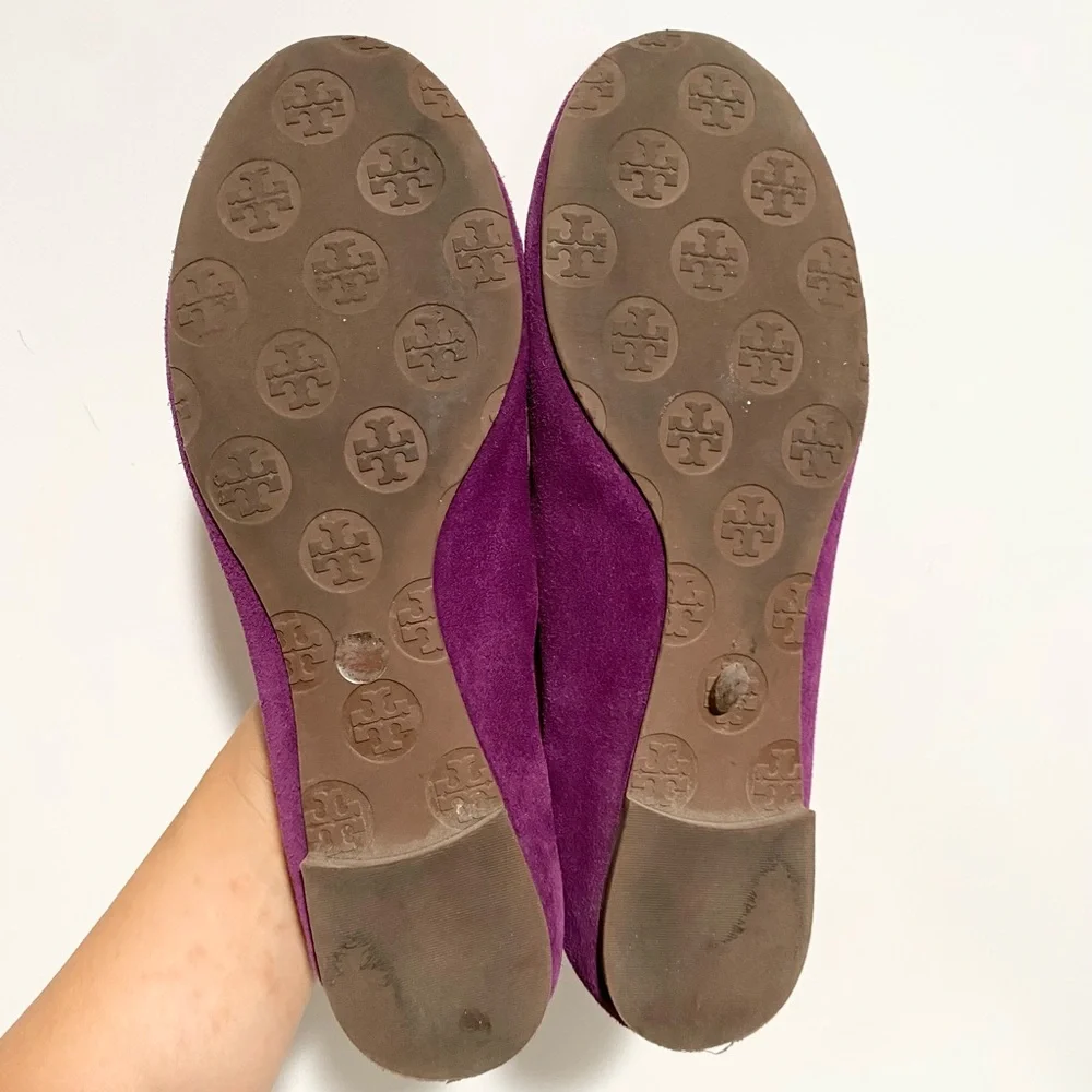 Tory‎ Burch Purple Ballet Suede Reva Flats 7.5